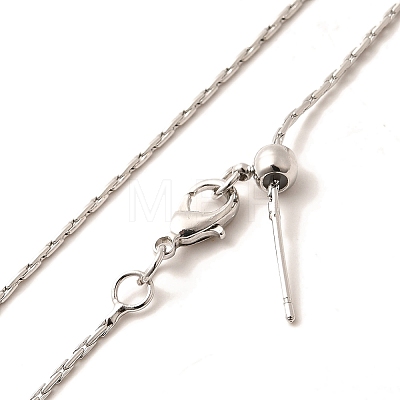 1mm Rack Plating Brass Cardano Chain Adjustable Slider Necklaces for Women Men MAK-L044-37P-1