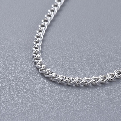 Brass Twisted Curb Chain Necklaces NJEW-BB10884-18-1