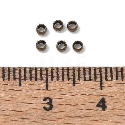 Brass Crimp Beads KK-L019-AB-NF-1