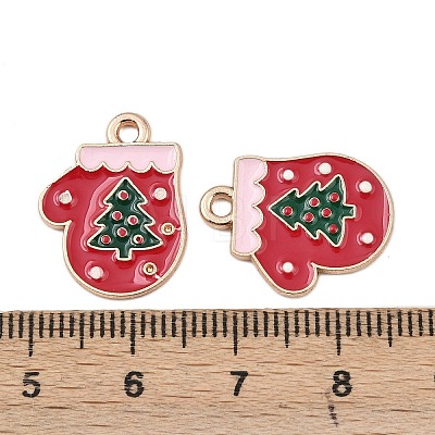 Christmas Alloy Enamel Pendants FIND-I067-02KCG-08-1