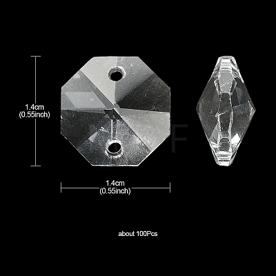 Transparent K9 Glass Connector Charms LS-GLAA-YW0001-100-1