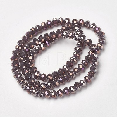 Electroplate Glass Beads Strands EGLA-A034-J6mm-T-1