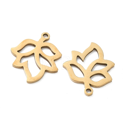 Hollow 201 Stainless Steel Pendants STAS-F337-10D-G-1