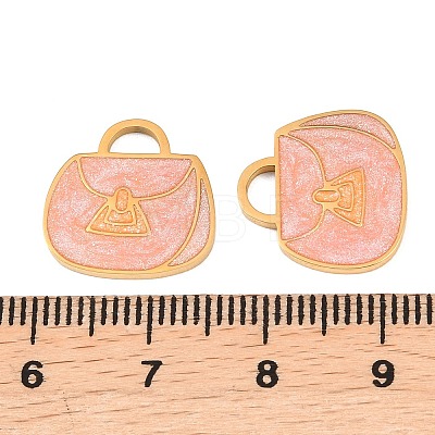 304 Stainless Steel Enamel Pendants STAS-A136-01G-04-1