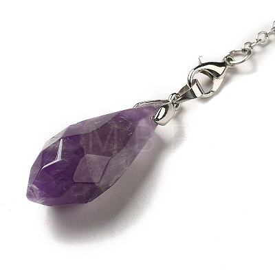 Natural Amethyst Dowsing Pendulum Big Pendants G-H286-03P-04-1