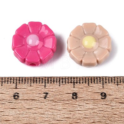 Opaque Enamel Acrylic Beads OACR-Q199-04-1