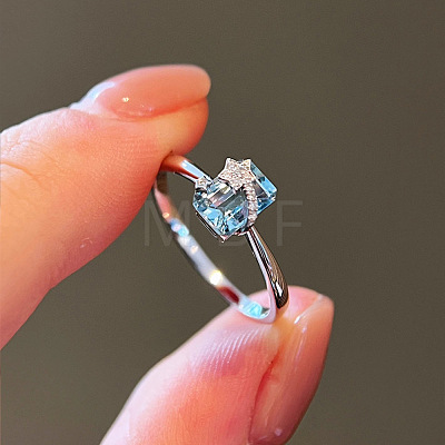 925 Sterling Silver with Cubic Zirconia Finger Rings FS-WGFD4D7-02-1