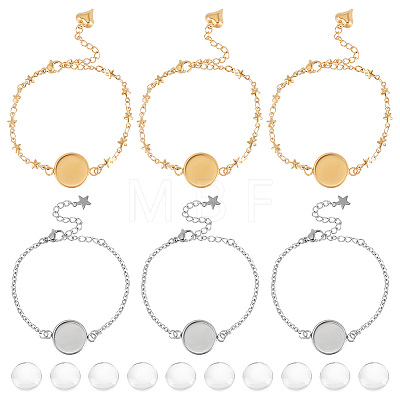  DIY Blank Dome Link Bracelet Maknig Kit DIY-NB0010-47A-1