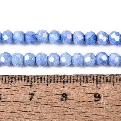 Anti-Tarnish Electroplate Glass Beads Strands EGLA-ZX010-4mm-09-1