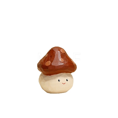 Wooden Carved Mushroom Display Decorations PW-WGCD3BB-02-1