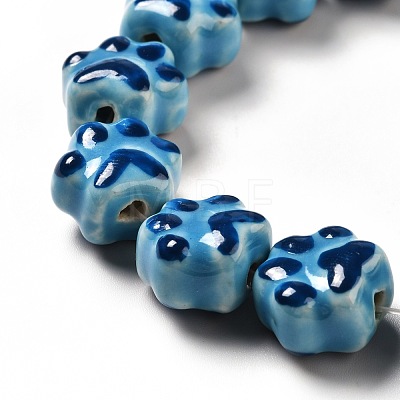 Handmade Printed Porcelain Beads PORC-F005-02A-1