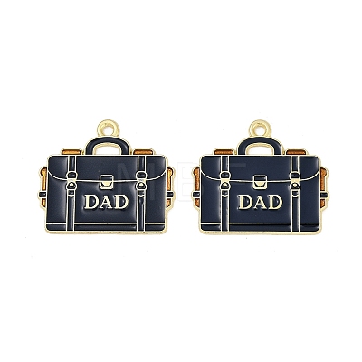 Father's Day Alloy Enamel Pendants ENAM-V001-03B-G-1