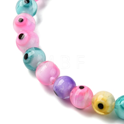 Handmade Evil Eye Lampwork Beads Strands LAMP-G164-09B-1