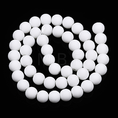 Opaque Glass Beads Strands GLAA-T032-P8mm-MD02-1