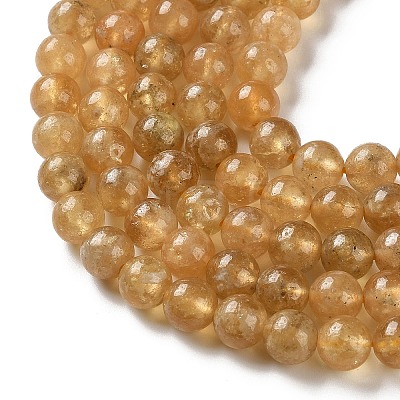 Natural Yellow Garnet Beads Strands G-Z129-C01-8mm-02-1