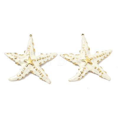 Ocean 304 Stainless Steel Enamel Big Pendants STAS-T076-08C-02G-1
