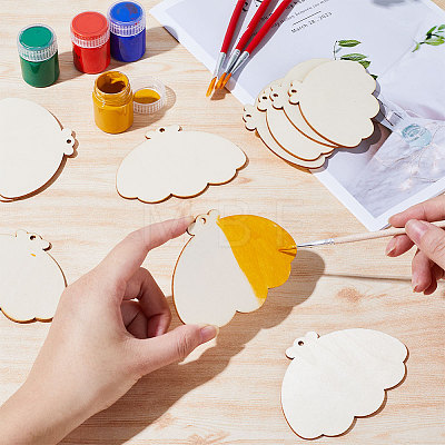 Animal Theme Unfinished Blank Wooden Pendants Set for Painting Arts WOOD-WH0124-26F-1