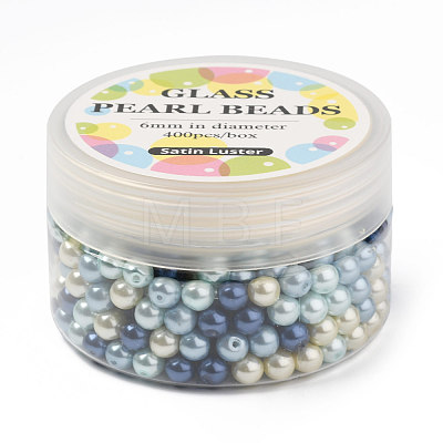 Glass Pearl Bead Sets HY-JP0001-02-N-1