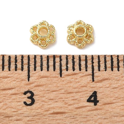 Brass Bead Caps KK-C260-08G-1