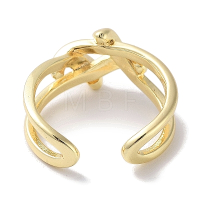 Brass Cuff Rings RJEW-G310-07G-1
