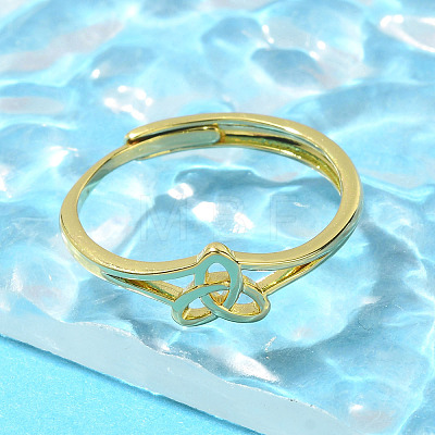 Brass Adjustable Rings for Women RJEW-R005-05G-1