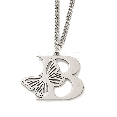 201 Stainless Steel Necklaces NJEW-Q336-01B-P-1