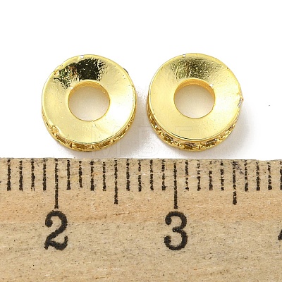 Brass Cubic Zirconia Spacer Beads KK-L215-004C-G04-1