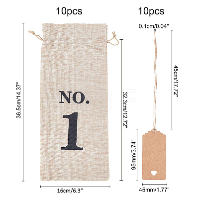 Flax Drawstring Bags ABAG-WH0005-27-1