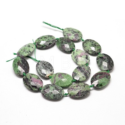 Natural Ruby in Zoisite Beads Strands G-P071-70-1