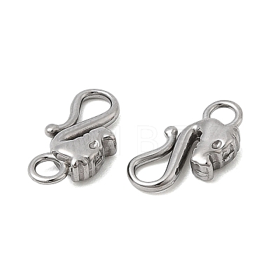 304 Stainless Steel Hook Clasps STAS-Z179-06P-1
