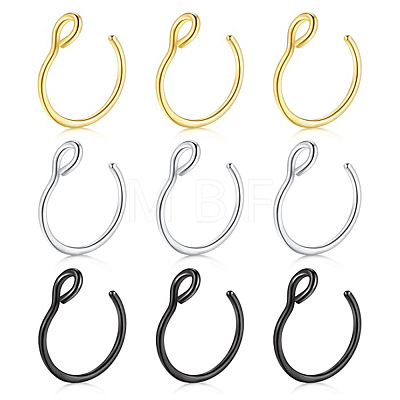 316 Surgical Stainless Steel Clip on Nose Rings WGA7223-06-1