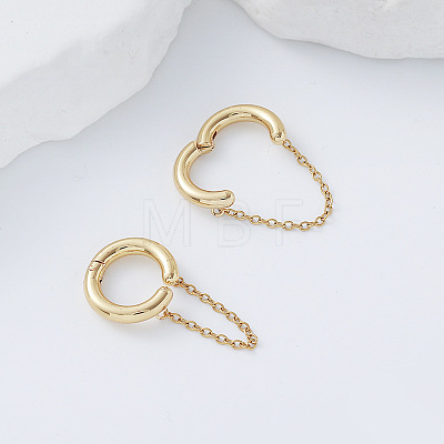 304 Stainless Steel Cuff Earrings RC5988-1