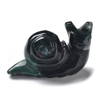 Natural Gemstone Carved Healing Snail Figurines G-K342-02-1