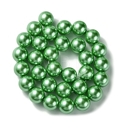 Eco-Friendly Glass Pearl Beads Strands HY-A008-14mm-RB008-1