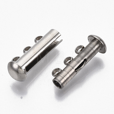 304 Stainless Steel Slide Lock Clasps STAS-S079-158P-1