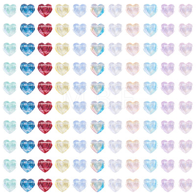 110Pcs 11 Colors Transparent Glass Beads GLAA-TA0004-41-1