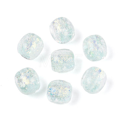 Handmade Foil Lampwork Beads Strands FOIL-T008-01F-1