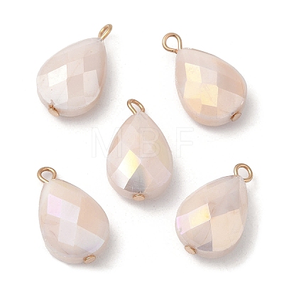 Imitation Jade Glass Pendants KK-Q777-02G-03-1