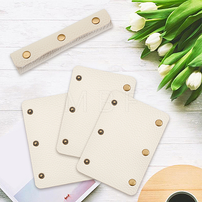 4Pcs Detachable PU Imitation Leather Bag Handle Wrap PURS-BBC0001-08C-1