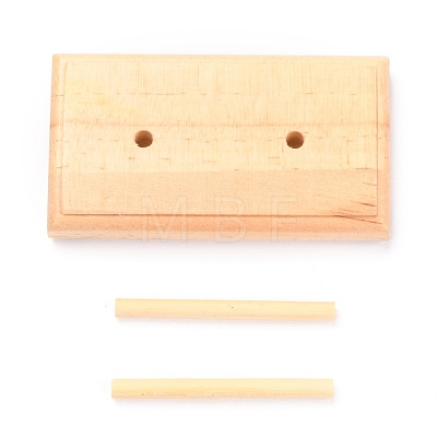 2 Spools Wooden Thread Holder DIY-H146-04-1