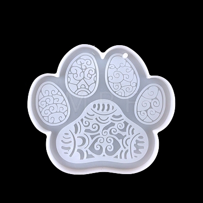 DIY Dog Paw Print Pendant Silicone Molds PW-WG99751-01-1
