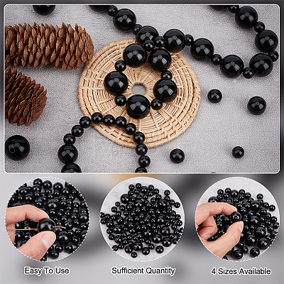   4 Style Opaque Acrylic Beads SACR-PH0001-03-1