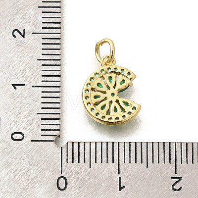 Brass Micro Pave Cubic Zirconia Pendants KK-L225-006G-03-1