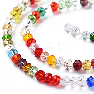Faceted Glass Beads Strands GLAA-S197-001B-B01-1