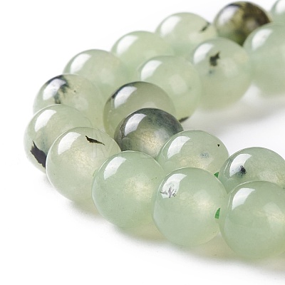 Natural White Jade Imitation Prehnite Beads Strands G-I299-F12-6mm-1