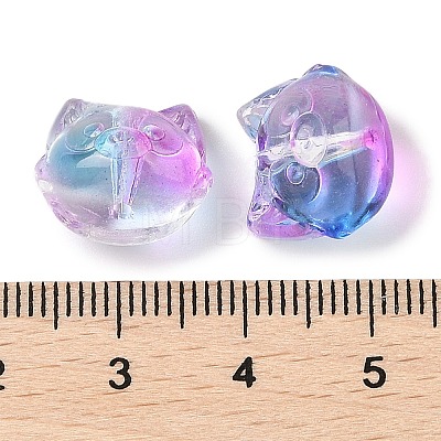 Transparent Spray Paint Glass Beads GLAA-Z011-09-1