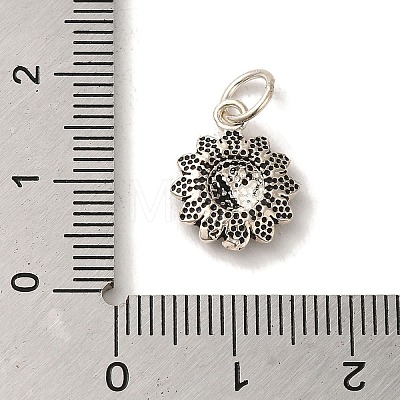 925 Sterling Silver Sunflower Charms STER-K180-03AS-1