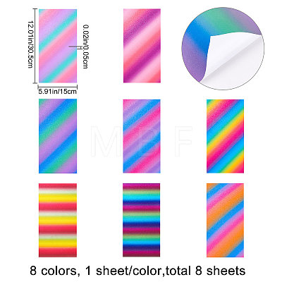 CRASPIRE 8 Sheets 8 Styles Waterproof Self-Adhesive Vinyl Picture Stickers Label Stickers DIY-CP0007-04-1