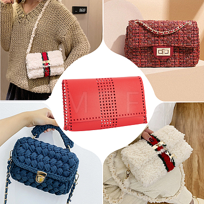 DIY PU Imitation Leather Bag Knitting Set for Purse Making PURS-WH0005-01E-1