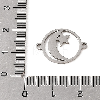 Tarnish Resistant 201 Stainless Steel Connector Charms STAS-S126-03P-1